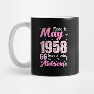 May 1958 66Th 66 Floral Mug